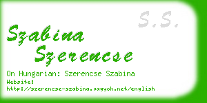 szabina szerencse business card